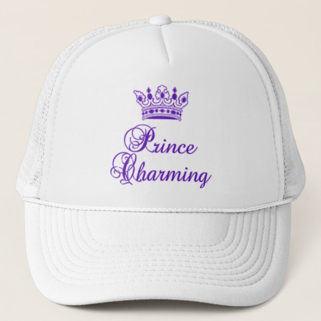 Prinz Bezaubern in königlichem Lila für Baby oder Truckerkappe (Vorderseite)