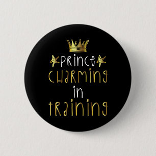 Prinz Charming in der Ausbildung Helden Halloween Button