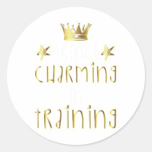 Prinz Charming in der Ausbildung Helden Halloween Runder Aufkleber