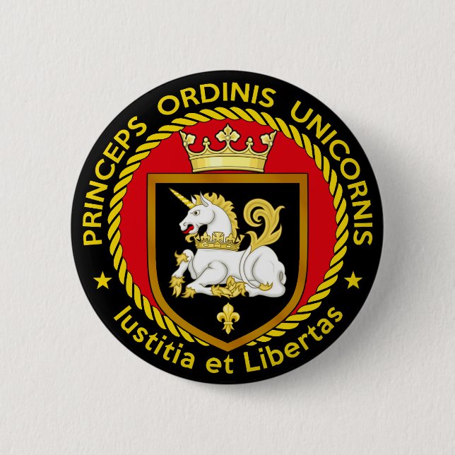 Prinz des Ordens des Einhorns Button (Vorderseite)
