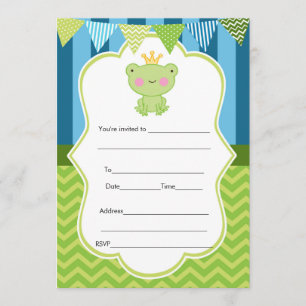 Prinz Frog Invitation Fill In Einladung