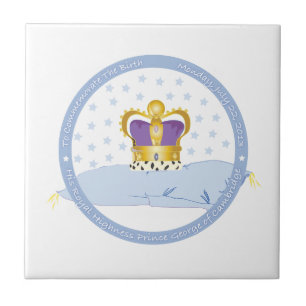 Prinz George von Cambridge Pillow und Crown Fliese