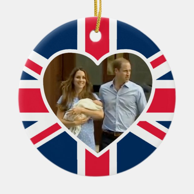 Prinz George - William u. Kate Keramik Ornament (Vorne)