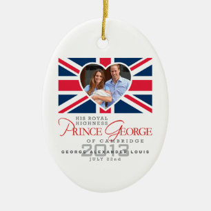 Prinz George - William u. Kate Keramikornament