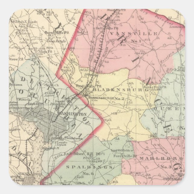 Prinz George's Quadratischer Aufkleber (Vorderseite)