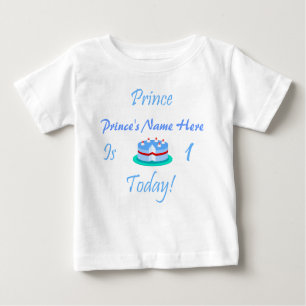 Prinz (Ihr Name) ist 1 heute Baby T-shirt