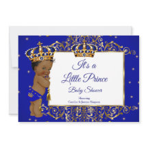 Prinz Junge Baby Shower Royal Blau Gold Ethnisch 2