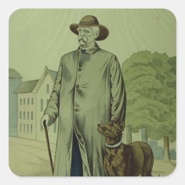 Prinz Otto von Bismarck in Friedrichsruh Quadratischer Aufkleber (Vorderseite)