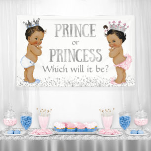 Prinz Prinzessin Geschlecht Enthüllung Baby Dusch Banner