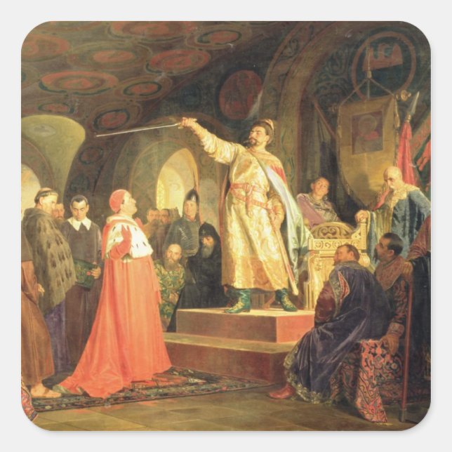 Prinz Roman von Halych-Volhynia Quadratischer Aufkleber (Vorderseite)