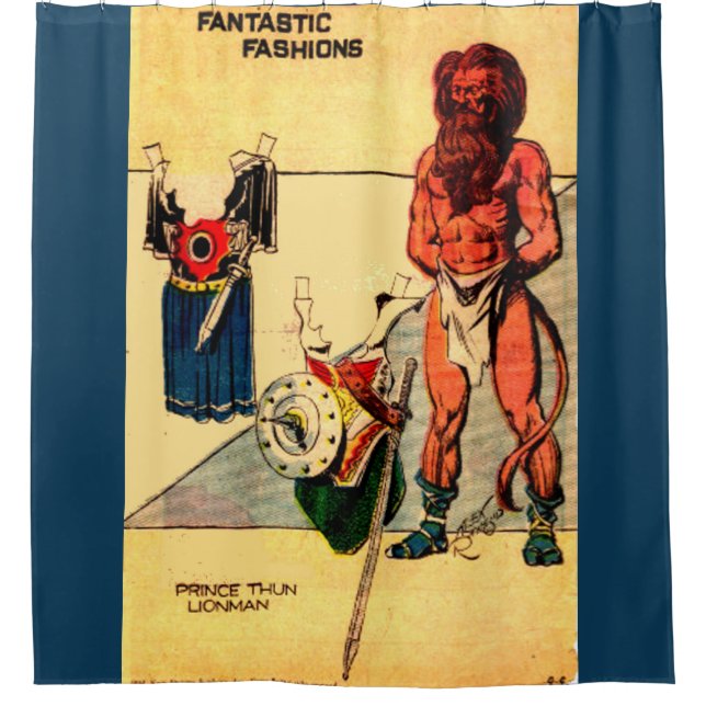 Prinz Thun Lion Man der 30er Jahre von Flash Gordo Duschvorhang (Vorderseite)
