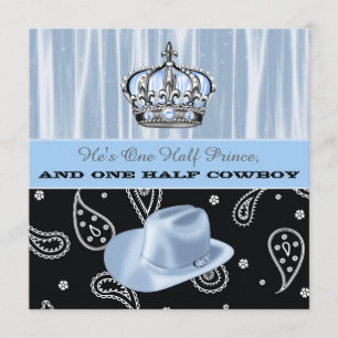 Prinz und Cowboy-Baby-Party Einladung