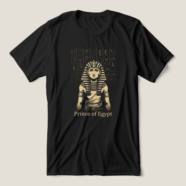 Prinz von Ägypten Royal Pharao Style T-Shirt Tri-Blend Shirt (Design Vorderseite)