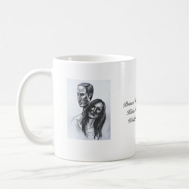 Prinz William und Kate Middleton, der 2011 Wedding Kaffeetasse (Links)