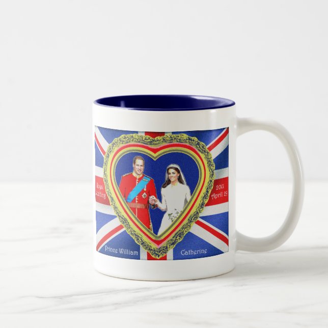 Prinz William und königliche Hochzeit Catherine Zweifarbige Tasse (Rechts)