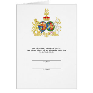 Prinz William und Wappen Herzogin-Catherine
