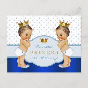 Prinz Zwilling Baby Shower Einladung
