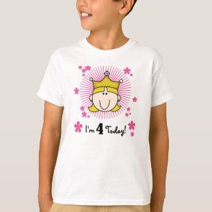 Prinzessin 4. Geburtstag T-Shirt
