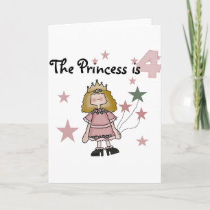 Prinzessin 4. Geburtstagsgeschenke und Geschenke Karte