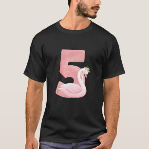 Prinzessin 5. Geburtstag Schwan 5 Jahre altes Mädc T-Shirt