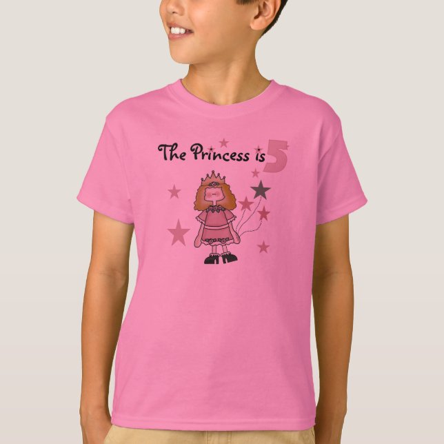 Prinzessin 5. Geburtstag T-Shirt (Vorderseite)
