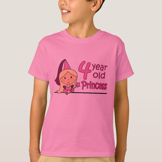 Prinzessin Age 4 T-Shirt (Vorderseite)