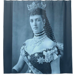 Prinzessin Alexandra von Dänemark in blau Duschvorhang