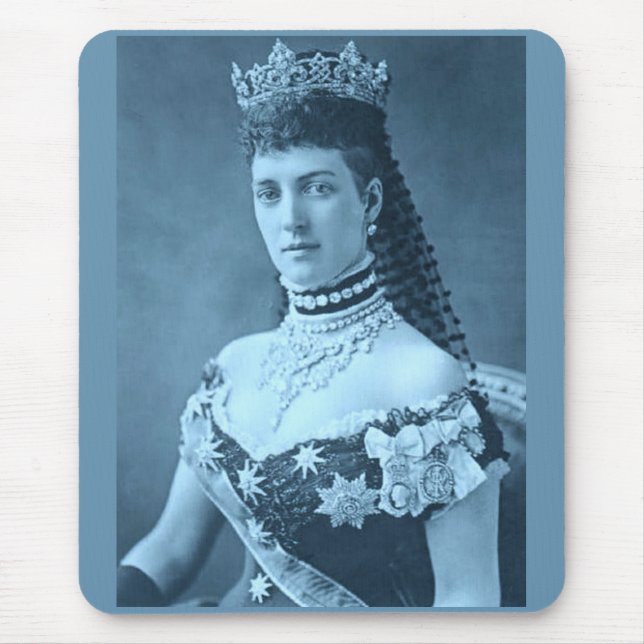 Prinzessin Alexandra von Dänemark in blau Mousepad (Vorne)