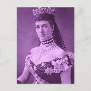 Prinzessin Alexandra von Dänemark in Lavendel Postkarte