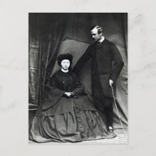 Prinzessin Alice und Prinz Ludwig von Hessen, 1860 Postkarte