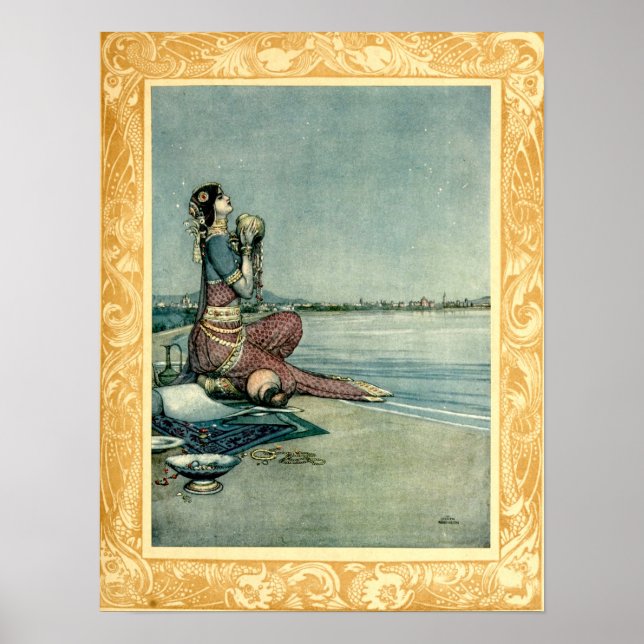 Prinzessin am Meer von Heath Robinson Poster (Vorne)