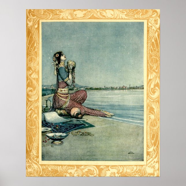 Prinzessin am Meer von Heath Robinson Poster (Vorne)