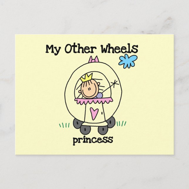 Prinzessin Andere Räder Postkarte (Vorderseite)