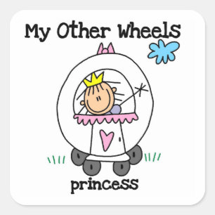 Prinzessin Andere Räder Quadratischer Aufkleber