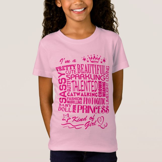 Prinzessin - Art Mädchen T-Shirt (Vorderseite)