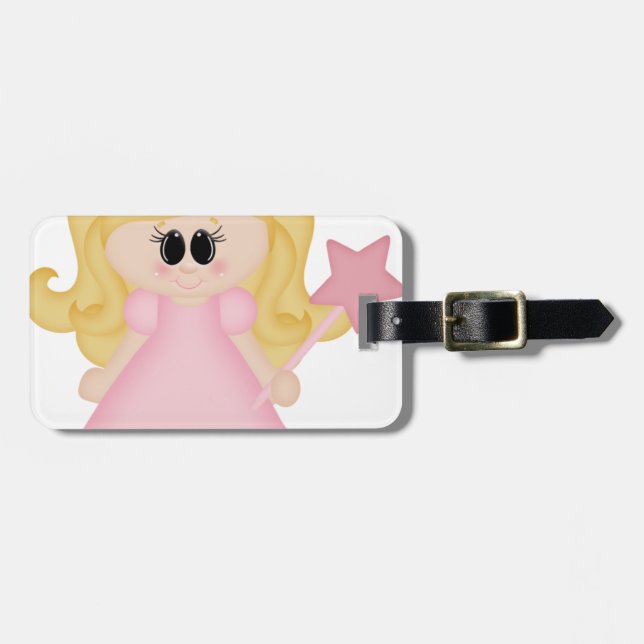Prinzessin Aschenputtel im Rosa Gepäckanhänger (Vorderseite horizontal)