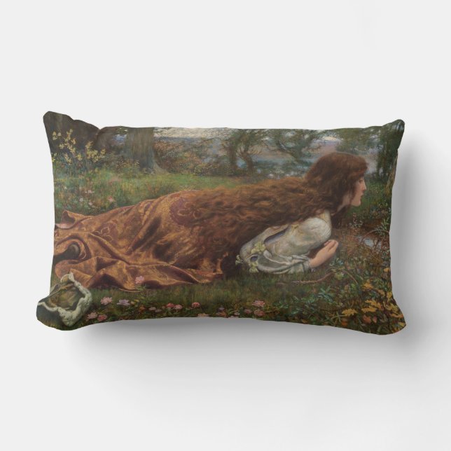 Prinzessin aus der Schule (von E.R. Hughes) Lendenkissen (Vorderseite)