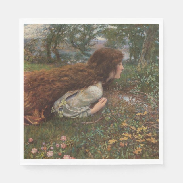 Prinzessin aus der Schule (von E.R. Hughes) Serviette (Vorderseite)