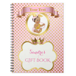 Prinzessin Baby Mädchen Bogen Rosa Gold Geschenk G Notizblock
