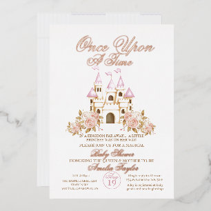Prinzessin Baby Mädchen Shower Folieneinladung