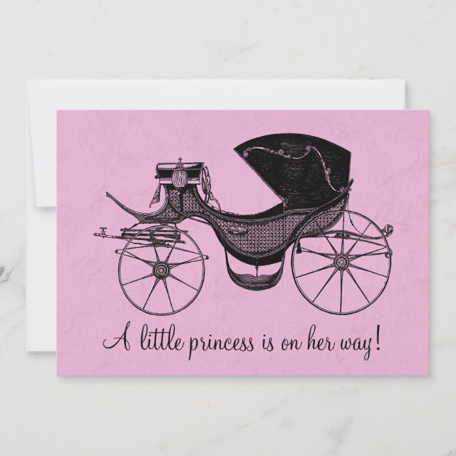 Prinzessin Baby Shower Einladung (Vorderseite)