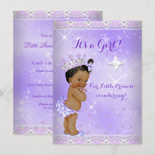 Prinzessin Baby Shower Flieder Lavendel Diadem Eth Einladung