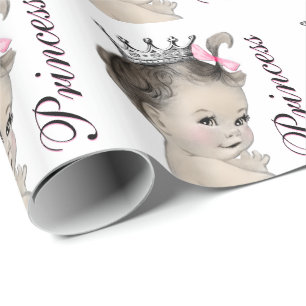Prinzessin Baby Shower Geschenkpapier