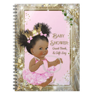 Prinzessin Baby Shower Geschenkprotokoll und Gäste Notizblock