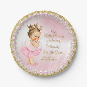 Prinzessin Baby Shower Papier Teller