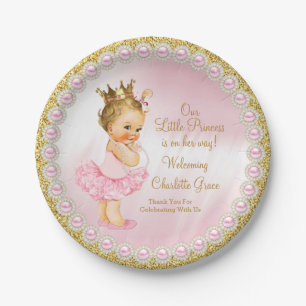 Prinzessin Baby Shower Papier Teller