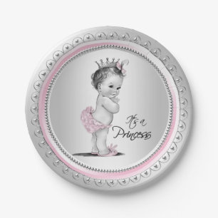 Prinzessin Baby Shower Papier Teller Vintage