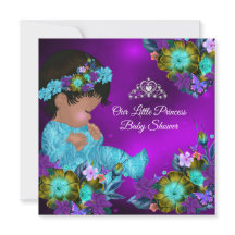 Prinzessin Baby Shower Türkis Lila Mädchen Ethnisc