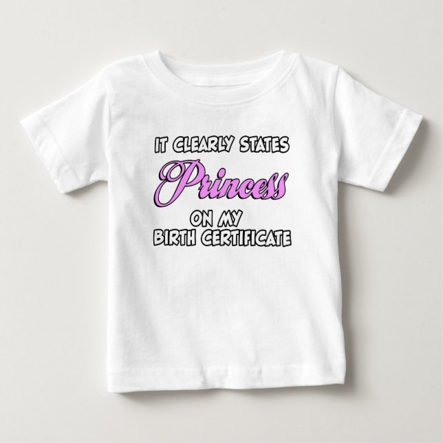 Prinzessin Baby T-shirt (Vorderseite)