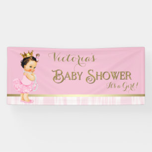 Prinzessin Ballerina Tutu Perle Babyparty Banner